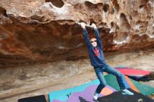Bouldering in Hueco Tanks on 12/28/2018 with Blue Lizard Climbing and Yoga

Filename: SRM_20181228_0956330.jpg
Aperture: f/4.0
Shutter Speed: 1/200
Body: Canon EOS-1D Mark II
Lens: Canon EF 16-35mm f/2.8 L