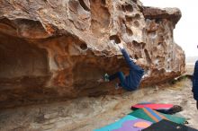 Bouldering in Hueco Tanks on 12/28/2018 with Blue Lizard Climbing and Yoga

Filename: SRM_20181228_0957020.jpg
Aperture: f/4.5
Shutter Speed: 1/200
Body: Canon EOS-1D Mark II
Lens: Canon EF 16-35mm f/2.8 L