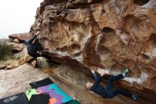 Bouldering in Hueco Tanks on 12/28/2018 with Blue Lizard Climbing and Yoga

Filename: SRM_20181228_0959390.jpg
Aperture: f/6.3
Shutter Speed: 1/200
Body: Canon EOS-1D Mark II
Lens: Canon EF 16-35mm f/2.8 L