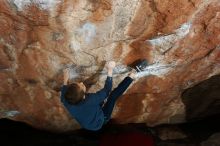 Bouldering in Hueco Tanks on 12/28/2018 with Blue Lizard Climbing and Yoga

Filename: SRM_20181228_1047070.jpg
Aperture: f/8.0
Shutter Speed: 1/250
Body: Canon EOS-1D Mark II
Lens: Canon EF 16-35mm f/2.8 L