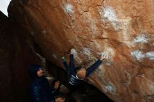 Bouldering in Hueco Tanks on 12/28/2018 with Blue Lizard Climbing and Yoga

Filename: SRM_20181228_1110530.jpg
Aperture: f/8.0
Shutter Speed: 1/250
Body: Canon EOS-1D Mark II
Lens: Canon EF 16-35mm f/2.8 L