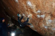 Bouldering in Hueco Tanks on 12/28/2018 with Blue Lizard Climbing and Yoga

Filename: SRM_20181228_1114400.jpg
Aperture: f/8.0
Shutter Speed: 1/250
Body: Canon EOS-1D Mark II
Lens: Canon EF 16-35mm f/2.8 L