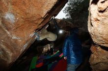 Bouldering in Hueco Tanks on 12/28/2018 with Blue Lizard Climbing and Yoga

Filename: SRM_20181228_1123120.jpg
Aperture: f/8.0
Shutter Speed: 1/250
Body: Canon EOS-1D Mark II
Lens: Canon EF 16-35mm f/2.8 L