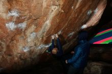 Bouldering in Hueco Tanks on 12/28/2018 with Blue Lizard Climbing and Yoga

Filename: SRM_20181228_1131430.jpg
Aperture: f/8.0
Shutter Speed: 1/250
Body: Canon EOS-1D Mark II
Lens: Canon EF 16-35mm f/2.8 L