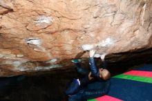 Bouldering in Hueco Tanks on 12/28/2018 with Blue Lizard Climbing and Yoga

Filename: SRM_20181228_1137010.jpg
Aperture: f/8.0
Shutter Speed: 1/250
Body: Canon EOS-1D Mark II
Lens: Canon EF 16-35mm f/2.8 L