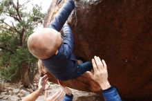 Bouldering in Hueco Tanks on 12/28/2018 with Blue Lizard Climbing and Yoga

Filename: SRM_20181228_1215440.jpg
Aperture: f/6.3
Shutter Speed: 1/200
Body: Canon EOS-1D Mark II
Lens: Canon EF 16-35mm f/2.8 L