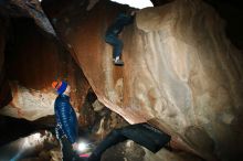 Bouldering in Hueco Tanks on 12/28/2018 with Blue Lizard Climbing and Yoga

Filename: SRM_20181228_1427130.jpg
Aperture: f/8.0
Shutter Speed: 1/250
Body: Canon EOS-1D Mark II
Lens: Canon EF 16-35mm f/2.8 L