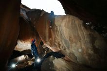 Bouldering in Hueco Tanks on 12/28/2018 with Blue Lizard Climbing and Yoga

Filename: SRM_20181228_1427190.jpg
Aperture: f/8.0
Shutter Speed: 1/250
Body: Canon EOS-1D Mark II
Lens: Canon EF 16-35mm f/2.8 L