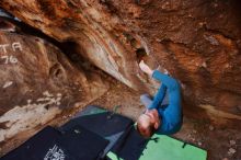 Bouldering in Hueco Tanks on 01/05/2019 with Blue Lizard Climbing and Yoga

Filename: SRM_20190105_1047460.jpg
Aperture: f/4.0
Shutter Speed: 1/200
Body: Canon EOS-1D Mark II
Lens: Canon EF 16-35mm f/2.8 L