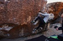Bouldering in Hueco Tanks on 01/05/2019 with Blue Lizard Climbing and Yoga

Filename: SRM_20190105_1104010.jpg
Aperture: f/4.0
Shutter Speed: 1/250
Body: Canon EOS-1D Mark II
Lens: Canon EF 16-35mm f/2.8 L
