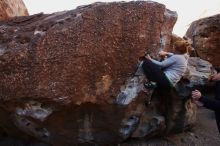 Bouldering in Hueco Tanks on 01/05/2019 with Blue Lizard Climbing and Yoga

Filename: SRM_20190105_1104250.jpg
Aperture: f/5.0
Shutter Speed: 1/250
Body: Canon EOS-1D Mark II
Lens: Canon EF 16-35mm f/2.8 L