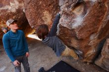 Bouldering in Hueco Tanks on 01/05/2019 with Blue Lizard Climbing and Yoga

Filename: SRM_20190105_1113581.jpg
Aperture: f/4.0
Shutter Speed: 1/250
Body: Canon EOS-1D Mark II
Lens: Canon EF 16-35mm f/2.8 L