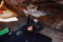 Bouldering in Hueco Tanks on 01/05/2019 with Blue Lizard Climbing and Yoga

Filename: SRM_20190105_1118030.jpg
Aperture: f/3.5
Shutter Speed: 1/250
Body: Canon EOS-1D Mark II
Lens: Canon EF 16-35mm f/2.8 L
