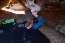 Bouldering in Hueco Tanks on 01/05/2019 with Blue Lizard Climbing and Yoga

Filename: SRM_20190105_1123390.jpg
Aperture: f/4.0
Shutter Speed: 1/200
Body: Canon EOS-1D Mark II
Lens: Canon EF 16-35mm f/2.8 L
