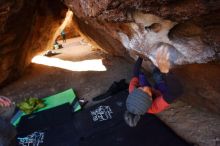 Bouldering in Hueco Tanks on 01/05/2019 with Blue Lizard Climbing and Yoga

Filename: SRM_20190105_1125121.jpg
Aperture: f/4.5
Shutter Speed: 1/200
Body: Canon EOS-1D Mark II
Lens: Canon EF 16-35mm f/2.8 L