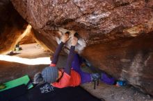 Bouldering in Hueco Tanks on 01/05/2019 with Blue Lizard Climbing and Yoga

Filename: SRM_20190105_1125190.jpg
Aperture: f/4.5
Shutter Speed: 1/200
Body: Canon EOS-1D Mark II
Lens: Canon EF 16-35mm f/2.8 L