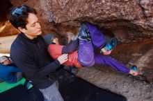 Bouldering in Hueco Tanks on 01/05/2019 with Blue Lizard Climbing and Yoga

Filename: SRM_20190105_1126460.jpg
Aperture: f/3.5
Shutter Speed: 1/200
Body: Canon EOS-1D Mark II
Lens: Canon EF 16-35mm f/2.8 L