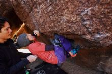 Bouldering in Hueco Tanks on 01/05/2019 with Blue Lizard Climbing and Yoga

Filename: SRM_20190105_1129460.jpg
Aperture: f/4.0
Shutter Speed: 1/200
Body: Canon EOS-1D Mark II
Lens: Canon EF 16-35mm f/2.8 L