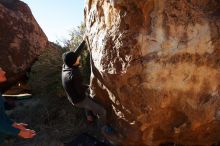 Bouldering in Hueco Tanks on 01/05/2019 with Blue Lizard Climbing and Yoga

Filename: SRM_20190105_1137490.jpg
Aperture: f/5.6
Shutter Speed: 1/250
Body: Canon EOS-1D Mark II
Lens: Canon EF 16-35mm f/2.8 L