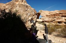 Bouldering in Hueco Tanks on 01/05/2019 with Blue Lizard Climbing and Yoga

Filename: SRM_20190105_1141420.jpg
Aperture: f/7.1
Shutter Speed: 1/800
Body: Canon EOS-1D Mark II
Lens: Canon EF 16-35mm f/2.8 L