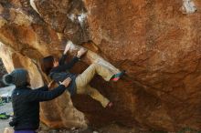 Bouldering in Hueco Tanks on 01/05/2019 with Blue Lizard Climbing and Yoga

Filename: SRM_20190105_1155370.jpg
Aperture: f/4.0
Shutter Speed: 1/250
Body: Canon EOS-1D Mark II
Lens: Canon EF 50mm f/1.8 II