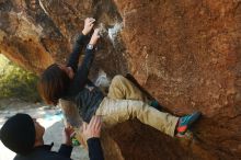 Bouldering in Hueco Tanks on 01/05/2019 with Blue Lizard Climbing and Yoga

Filename: SRM_20190105_1203411.jpg
Aperture: f/4.0
Shutter Speed: 1/250
Body: Canon EOS-1D Mark II
Lens: Canon EF 50mm f/1.8 II