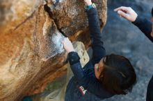 Bouldering in Hueco Tanks on 01/05/2019 with Blue Lizard Climbing and Yoga

Filename: SRM_20190105_1205580.jpg
Aperture: f/2.5
Shutter Speed: 1/250
Body: Canon EOS-1D Mark II
Lens: Canon EF 50mm f/1.8 II