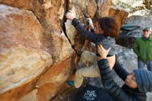 Bouldering in Hueco Tanks on 01/05/2019 with Blue Lizard Climbing and Yoga

Filename: SRM_20190105_1207390.jpg
Aperture: f/3.2
Shutter Speed: 1/250
Body: Canon EOS-1D Mark II
Lens: Canon EF 16-35mm f/2.8 L