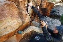 Bouldering in Hueco Tanks on 01/05/2019 with Blue Lizard Climbing and Yoga

Filename: SRM_20190105_1207410.jpg
Aperture: f/3.2
Shutter Speed: 1/200
Body: Canon EOS-1D Mark II
Lens: Canon EF 16-35mm f/2.8 L