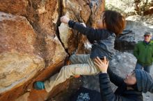 Bouldering in Hueco Tanks on 01/05/2019 with Blue Lizard Climbing and Yoga

Filename: SRM_20190105_1207411.jpg
Aperture: f/3.5
Shutter Speed: 1/200
Body: Canon EOS-1D Mark II
Lens: Canon EF 16-35mm f/2.8 L