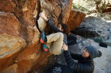 Bouldering in Hueco Tanks on 01/05/2019 with Blue Lizard Climbing and Yoga

Filename: SRM_20190105_1211300.jpg
Aperture: f/4.0
Shutter Speed: 1/200
Body: Canon EOS-1D Mark II
Lens: Canon EF 16-35mm f/2.8 L