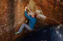 Bouldering in Hueco Tanks on 01/05/2019 with Blue Lizard Climbing and Yoga

Filename: SRM_20190105_1217440.jpg
Aperture: f/4.0
Shutter Speed: 1/200
Body: Canon EOS-1D Mark II
Lens: Canon EF 16-35mm f/2.8 L