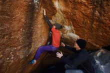 Bouldering in Hueco Tanks on 01/05/2019 with Blue Lizard Climbing and Yoga

Filename: SRM_20190105_1223220.jpg
Aperture: f/4.0
Shutter Speed: 1/200
Body: Canon EOS-1D Mark II
Lens: Canon EF 16-35mm f/2.8 L