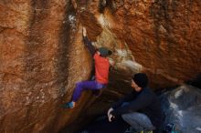 Bouldering in Hueco Tanks on 01/05/2019 with Blue Lizard Climbing and Yoga

Filename: SRM_20190105_1225100.jpg
Aperture: f/4.0
Shutter Speed: 1/200
Body: Canon EOS-1D Mark II
Lens: Canon EF 16-35mm f/2.8 L