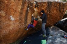 Bouldering in Hueco Tanks on 01/05/2019 with Blue Lizard Climbing and Yoga

Filename: SRM_20190105_1229180.jpg
Aperture: f/4.5
Shutter Speed: 1/200
Body: Canon EOS-1D Mark II
Lens: Canon EF 16-35mm f/2.8 L