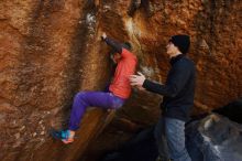 Bouldering in Hueco Tanks on 01/05/2019 with Blue Lizard Climbing and Yoga

Filename: SRM_20190105_1230200.jpg
Aperture: f/4.5
Shutter Speed: 1/200
Body: Canon EOS-1D Mark II
Lens: Canon EF 16-35mm f/2.8 L