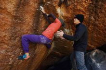 Bouldering in Hueco Tanks on 01/05/2019 with Blue Lizard Climbing and Yoga

Filename: SRM_20190105_1230230.jpg
Aperture: f/4.0
Shutter Speed: 1/200
Body: Canon EOS-1D Mark II
Lens: Canon EF 16-35mm f/2.8 L