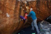 Bouldering in Hueco Tanks on 01/05/2019 with Blue Lizard Climbing and Yoga

Filename: SRM_20190105_1233100.jpg
Aperture: f/4.5
Shutter Speed: 1/200
Body: Canon EOS-1D Mark II
Lens: Canon EF 16-35mm f/2.8 L