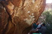 Bouldering in Hueco Tanks on 01/05/2019 with Blue Lizard Climbing and Yoga

Filename: SRM_20190105_1358390.jpg
Aperture: f/5.0
Shutter Speed: 1/250
Body: Canon EOS-1D Mark II
Lens: Canon EF 16-35mm f/2.8 L