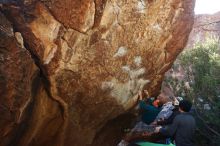 Bouldering in Hueco Tanks on 01/05/2019 with Blue Lizard Climbing and Yoga

Filename: SRM_20190105_1358390.jpg
Aperture: f/5.0
Shutter Speed: 1/250
Body: Canon EOS-1D Mark II
Lens: Canon EF 16-35mm f/2.8 L