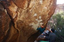 Bouldering in Hueco Tanks on 01/05/2019 with Blue Lizard Climbing and Yoga

Filename: SRM_20190105_1358491.jpg
Aperture: f/5.0
Shutter Speed: 1/250
Body: Canon EOS-1D Mark II
Lens: Canon EF 16-35mm f/2.8 L