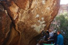 Bouldering in Hueco Tanks on 01/05/2019 with Blue Lizard Climbing and Yoga

Filename: SRM_20190105_1401230.jpg
Aperture: f/5.0
Shutter Speed: 1/250
Body: Canon EOS-1D Mark II
Lens: Canon EF 16-35mm f/2.8 L