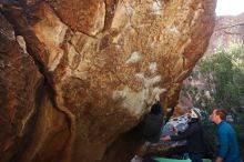 Bouldering in Hueco Tanks on 01/05/2019 with Blue Lizard Climbing and Yoga

Filename: SRM_20190105_1401270.jpg
Aperture: f/5.0
Shutter Speed: 1/250
Body: Canon EOS-1D Mark II
Lens: Canon EF 16-35mm f/2.8 L