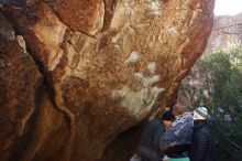 Bouldering in Hueco Tanks on 01/05/2019 with Blue Lizard Climbing and Yoga

Filename: SRM_20190105_1401461.jpg
Aperture: f/5.0
Shutter Speed: 1/250
Body: Canon EOS-1D Mark II
Lens: Canon EF 16-35mm f/2.8 L