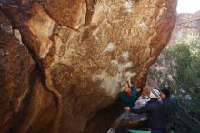 Bouldering in Hueco Tanks on 01/05/2019 with Blue Lizard Climbing and Yoga

Filename: SRM_20190105_1405250.jpg
Aperture: f/5.0
Shutter Speed: 1/250
Body: Canon EOS-1D Mark II
Lens: Canon EF 16-35mm f/2.8 L