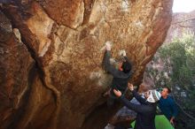 Bouldering in Hueco Tanks on 01/05/2019 with Blue Lizard Climbing and Yoga

Filename: SRM_20190105_1406190.jpg
Aperture: f/5.0
Shutter Speed: 1/250
Body: Canon EOS-1D Mark II
Lens: Canon EF 16-35mm f/2.8 L