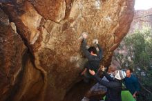 Bouldering in Hueco Tanks on 01/05/2019 with Blue Lizard Climbing and Yoga

Filename: SRM_20190105_1406200.jpg
Aperture: f/5.0
Shutter Speed: 1/250
Body: Canon EOS-1D Mark II
Lens: Canon EF 16-35mm f/2.8 L