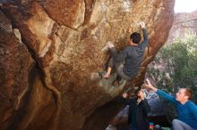 Bouldering in Hueco Tanks on 01/05/2019 with Blue Lizard Climbing and Yoga

Filename: SRM_20190105_1406290.jpg
Aperture: f/5.0
Shutter Speed: 1/250
Body: Canon EOS-1D Mark II
Lens: Canon EF 16-35mm f/2.8 L