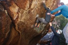 Bouldering in Hueco Tanks on 01/05/2019 with Blue Lizard Climbing and Yoga

Filename: SRM_20190105_1406350.jpg
Aperture: f/4.5
Shutter Speed: 1/250
Body: Canon EOS-1D Mark II
Lens: Canon EF 16-35mm f/2.8 L