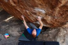 Bouldering in Hueco Tanks on 01/05/2019 with Blue Lizard Climbing and Yoga

Filename: SRM_20190105_1609250.jpg
Aperture: f/4.0
Shutter Speed: 1/250
Body: Canon EOS-1D Mark II
Lens: Canon EF 16-35mm f/2.8 L